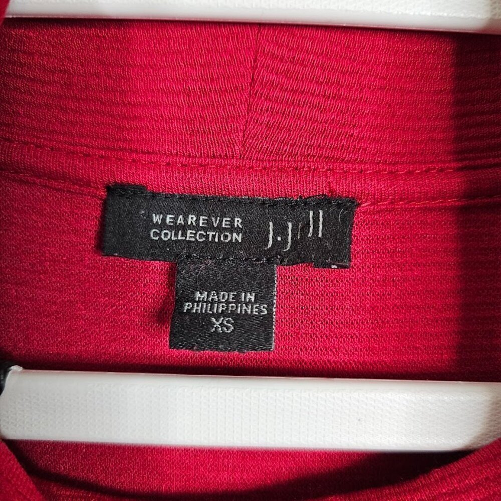 J. JILL WEAREVER COLLECTION Casual Dress size XS RED Casual Chic Long Sleeve - Picture 3 of 6